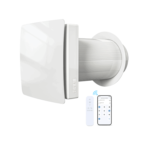 1-1 High-efficiency EC motor with smart control system for HVAC applications at ECvents EC Motor Shop.