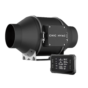 High-efficiency EC motor with digital control unit for HVAC systems, energy-saving, reliable, and compact, ideal for commercial and industrial ventilation applications.