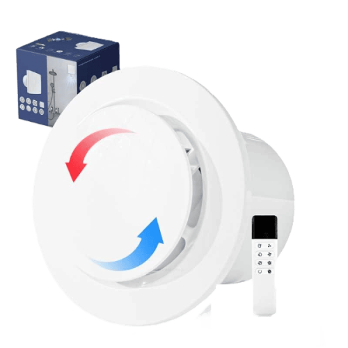 Secure ventilation fan with remote control for efficient air circulation and temperature regulation. Ideal for commercial and residential HVAC systems, promoting improved indoor air quality.