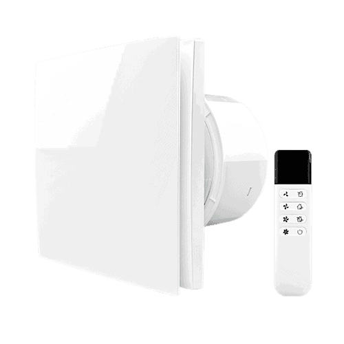 Wall Mount Exhaust Fan with Remote,KCvents 4/6” Reversible Airflow or Backdraft Damper