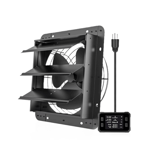 ECvents EC motor shop exhaust fan with control panel and adjustable speed, industrial ventilation for commercial and HVAC applications.