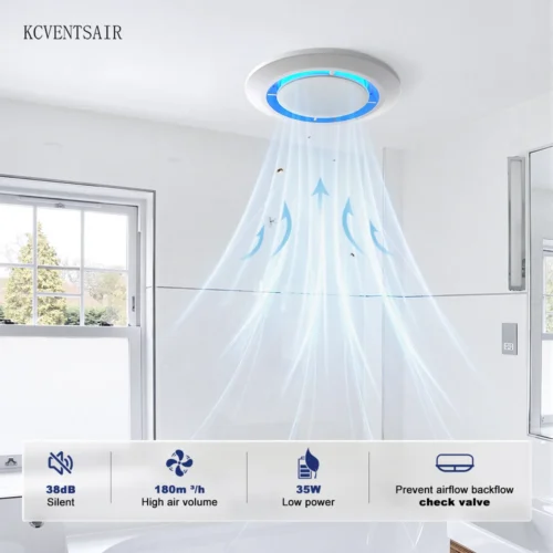 img_02 KCvents bathroom exhaust fan with backdraft damper for gypsum ceiling