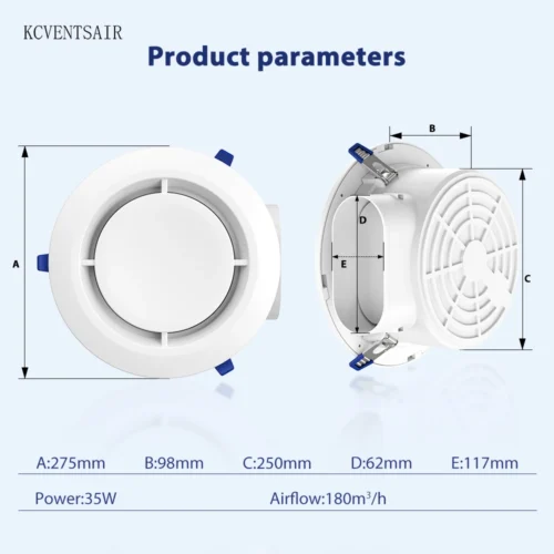 img_06 Compact round exhaust fan for honeycomb panel ceiling